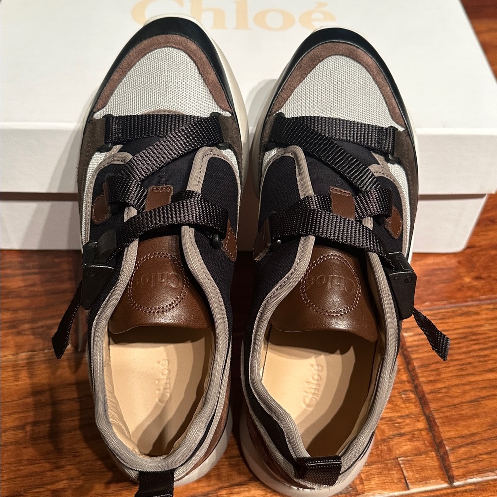 Chloe Black and Brown Athletic Shoes